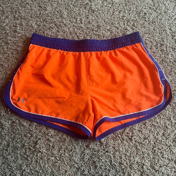 Under Armour Orange / Blue Athletic Short Size Medium - Picture 7 of 7